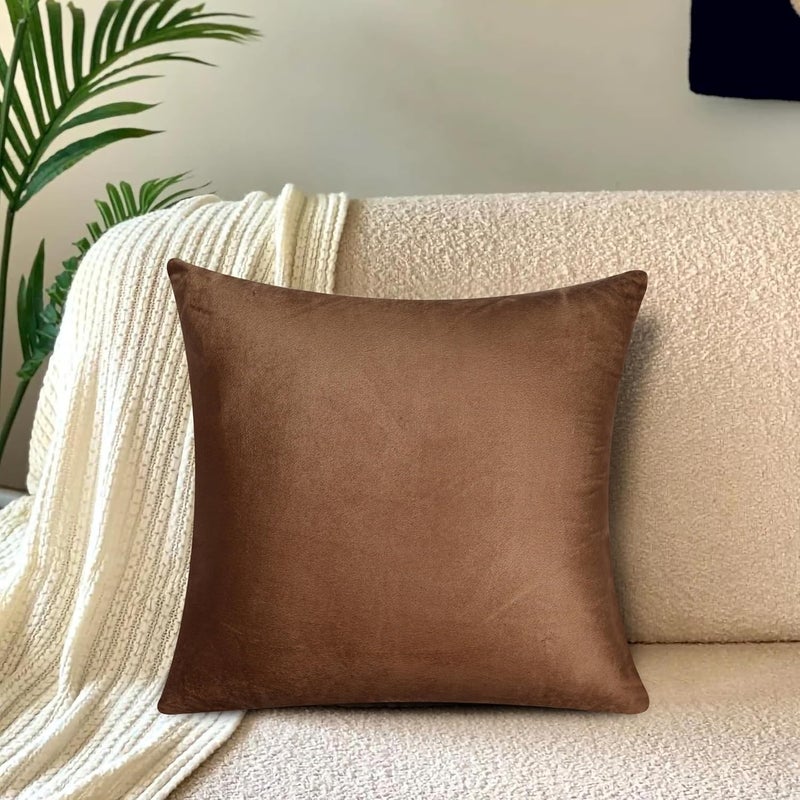 Eminence Home Vespera Dutch Velvet Cushion Cover Set, Brown, 45x45cm (2 Pieces) - Image 3